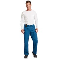 Dickies Signature Drawstring Scrub Bottoms, Caribbean Blue, XL