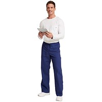 Dickies Signature Drawstring Scrub Bottoms, Navy Blue, XL