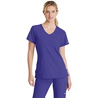 Skechers Female V Neck Scrub Top, Grape, 4XL