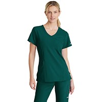 Skechers Female V Neck Scrub Top, Hunter Green, 3XL