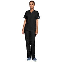 Cherokee Unisex Scrub Top, Black, 2XL