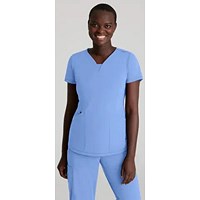 Skechers Slip-ins Serene Knit Scrub Top, Ceil Blue, Medium