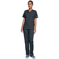 Cherokee Unisex Scrub Top, Pewter, 2XL