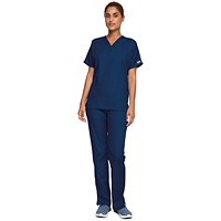 Cherokee Unisex Scrub Top, Navy, Large