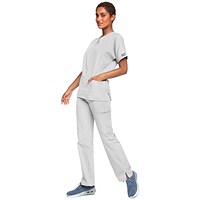 Cherokee 4700 Unisex Scrub Top, White, 2XL