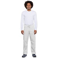 Cherokee 4100 Tall Leg Scrub Trousers, White, XL, Regular Leg