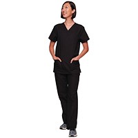 Cherokee WW530C Unisex Scrub Set Top and Trousers, Black, Size Medium