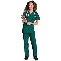 Cherokee WW530C Unisex Scrub Set Top and Trousers, Hunter Green, Size Medium