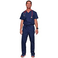 Cherokee WW530C Unisex Scrub Set Top and Trousers, Navy, Size 2XS