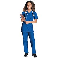 Cherokee WW530C Unisex Scrub Set Top and Trousers, Royal Blue, Size XS