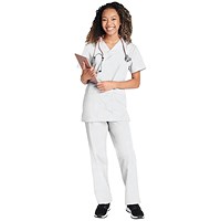 Cherokee WW530C Unisex Scrub Set Top and Trousers, White, Size XS