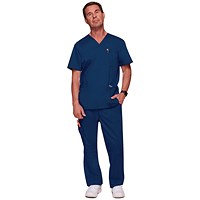 Cherokee Revolution WW670 V Neck Scrub Top, Navy, Size XL