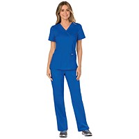Cherokee WW610 Revolution Mock Wrap Top, Royal Blue, Large