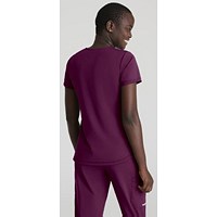 Skechers Slip-ins Serene Knit Scrub Top, Wine Red, 3XL