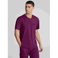 Skechers Slip-ins Flex Knit Scrub Top, Wine Red, Small