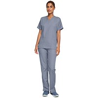 Cherokee Unisex Scrub Top, Grey, 2XL