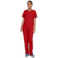 Cherokee 4700 Unisex Scrub Top, Red, Medium