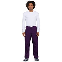 Cherokee Unisex Drawstring Scrub Trousers, Eggplant, 2XL