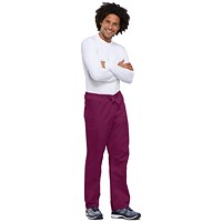 Cherokee Unisex Drawstring Scrub Trousers, Wine, 5XL
