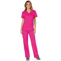 Cherokee WW610 Revolution Mock Wrap Top, Electric Pink, Large