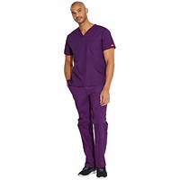 Dickies Signature Unisex Scrub Top, Eggplant Purple, Medium