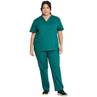 Dickies Signature Unisex Scrub Top, Hunter Green, XS