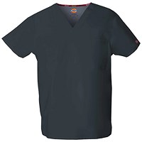 Dickies Signature Unisex Scrub Top, Pewter Grey, Medium