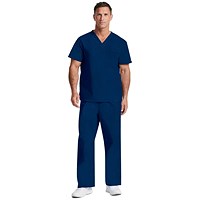 Dickies Signature Unisex Scrub Top, Navy Blue, 2XL