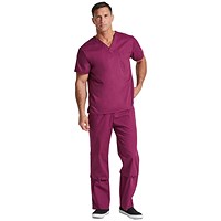 Dickies Signature Unisex Scrub Top, Wine Red, 3XL