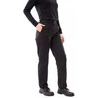 Work in Style Classic Women's Workwear Trousers, Black, 26