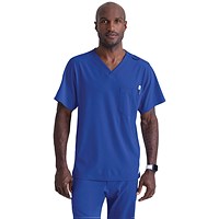 Skechers Unisex V Neck Scrub Top, Galaxy Blue, XS