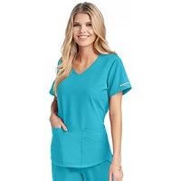 Skechers Breeze Scrub Top, Turquoise, 3XL