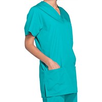 Cherokee Professional V-Neck Scrub Top, Teal, 2XL
