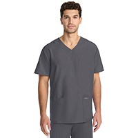 Cherokee Originals Ultra Female V-neck Scrub Top, Pewter Grey, 2XS