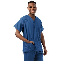 334LW Unisex Lightweight Scrub Top, Cornflower, Size Medium
