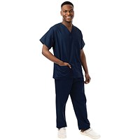 334LW Unisex Lightweight Scrub Top, Navy, Size 3XL