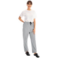 334LWT Unisex Lightweight Scrub Trousers, Pale Grey, Size Large