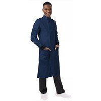 Work In Style Howie Lab Coat, Unisex, Navy Blue, 44 Regular