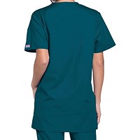 Cherokee Professional V-Neck Scrub Top, Caribbean Blue, 2XL