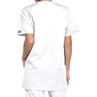 Cherokee Professional V-Neck Scrub Top, White, 3XL