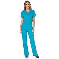 Cherokee Revolution WW610 Mock Wrap Top, Turquoise, 2XS