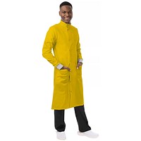 Work in Style Howie Lab Coat, Unisex, Yellow, 40 Tall