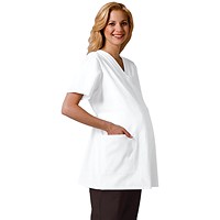 Work in Style 1782 Maternity Scrub Top, White, Size 3XL