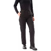 Work in Style Ladies Cargo Trousers, Black, 6