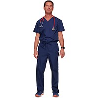 Cherokee Originals Unisex Medical Scrub Set, Navy Blue, 4XL