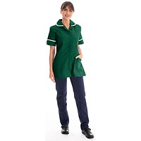 Work in Style Dvdtr Nursing Tunic, Bottle Green with White Trim, 30