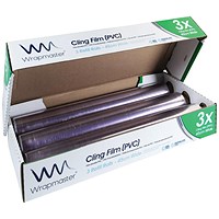 Wrapmaster 4500 Cling Film Refill, 45cm x 300m, Pack of 3