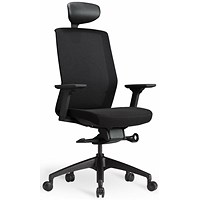 Bestuhl J1 Black Mesh Task Chair With Headrest