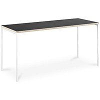 Albion Workstation 1200mm Wide, Anthracite Ply Edge Top, White Frame