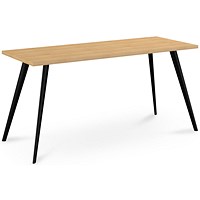 Air Workstation 1200mm Wide, Maple Top, Black Legs